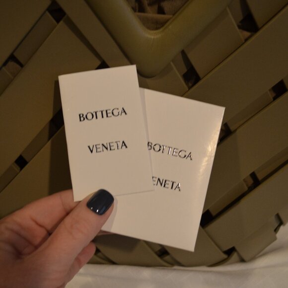 $3700 Bottega Veneta Basil 'Point' Leather Woven Basket Tote Handbag - Picture 8 of 14